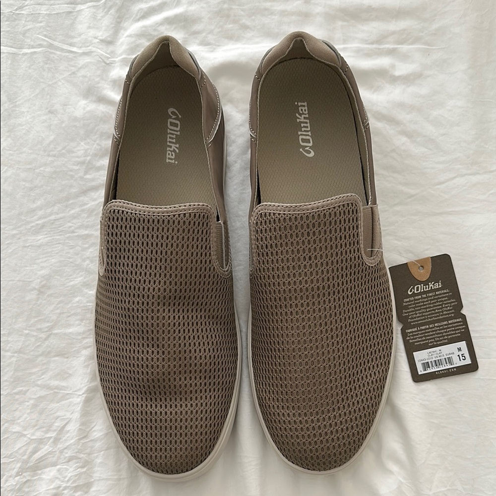OluKai Tan Loafers Slip-On Comfort
